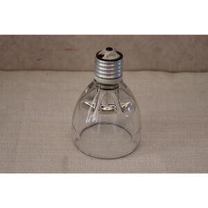 Vintage Clear Glass Light Bulb Base Adapter – Electric Oil Lamp Style Burner